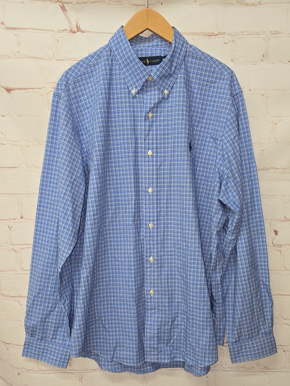 Ralph Lauren Blue Plaid Button-Down Shirt